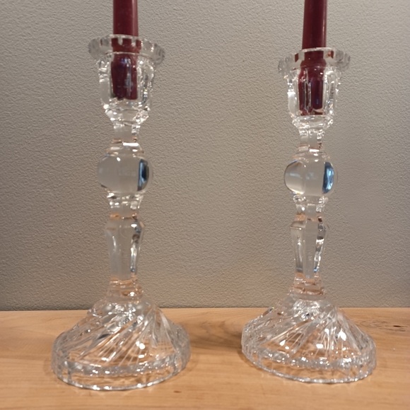 Solar Star Tall Candlestick holders set of 2 - Picture 2 of 9